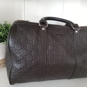 GUCCI GG Logo Boston bag/ Satchel